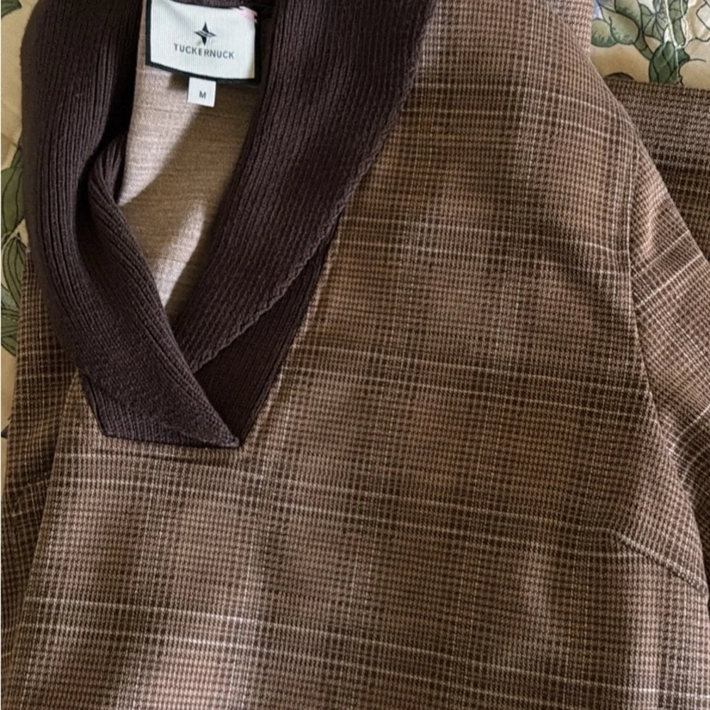 Tuckernuck Brown Plaid Long Sleeve Dress - Picture 6 of 6